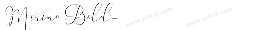 Minimo Bold字体转换